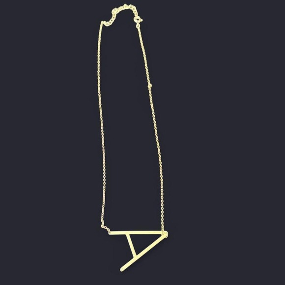 Monogram Sideway Letter “A” Gold necklace - Picture 5 of 8
